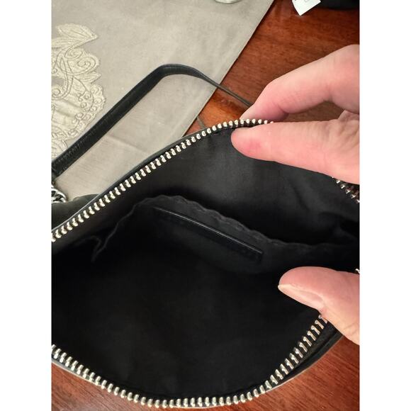 Rebecca Minkoff Crossbody Bag Avery Boho Gray Nubuck Suede Gunmetal Chain Strap - Picture 7 of 10